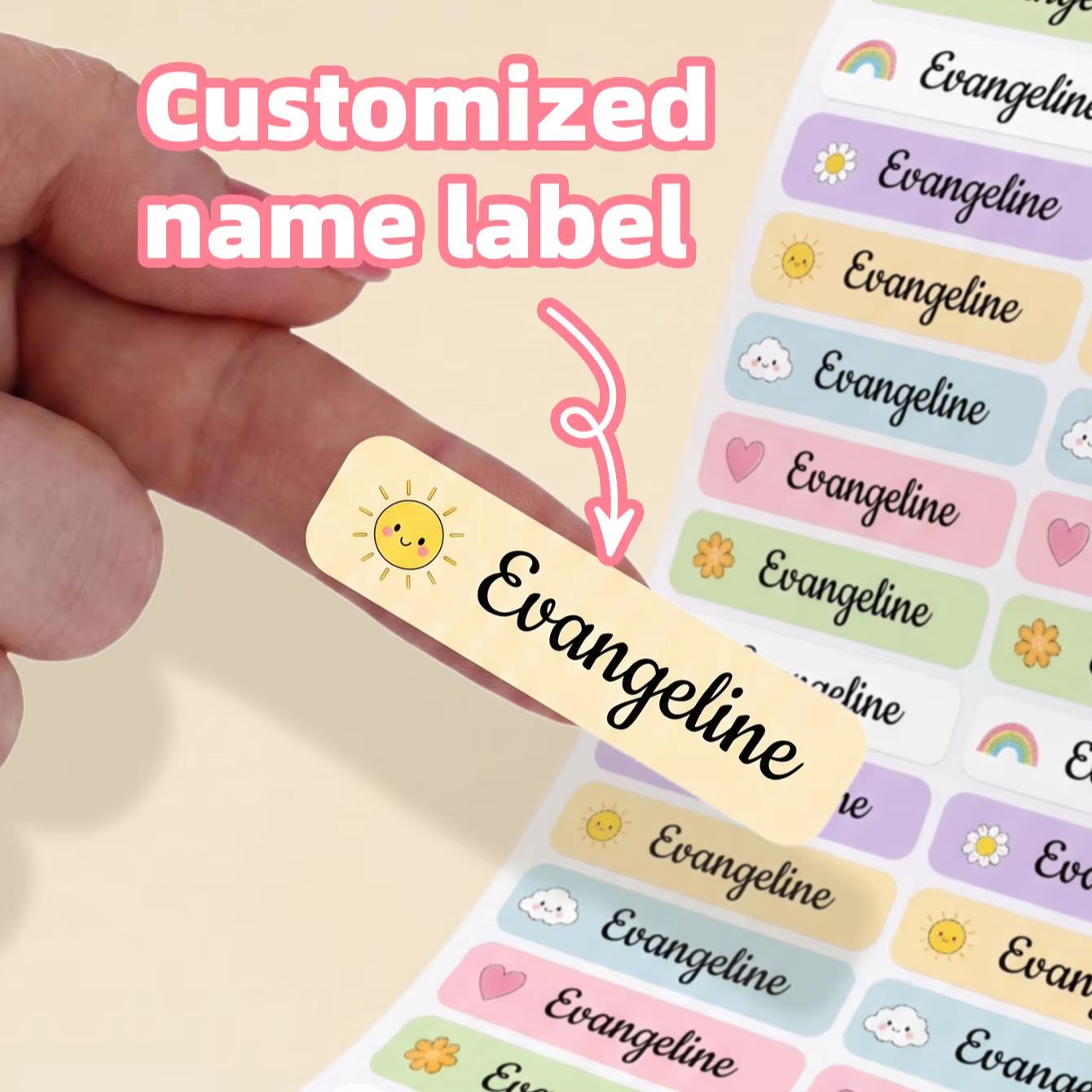 Outdoor Camping Storage Box - 1-220PCS Custom Personalized Name Stickers, Waterproof