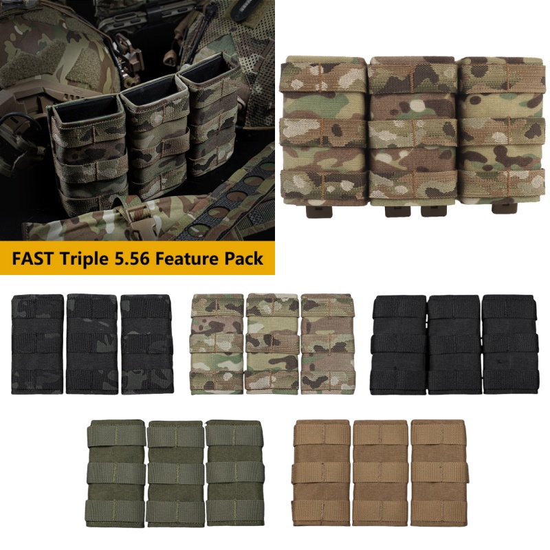 Outdoor Camping Magazine - MOLLE-Compatible Triple Magazine Pouch | Lightweight