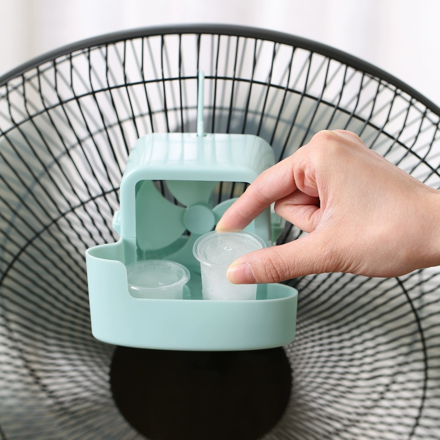 Outdoor Camping Essentials - Clip-On Ice Cooling Fan, Portable Air