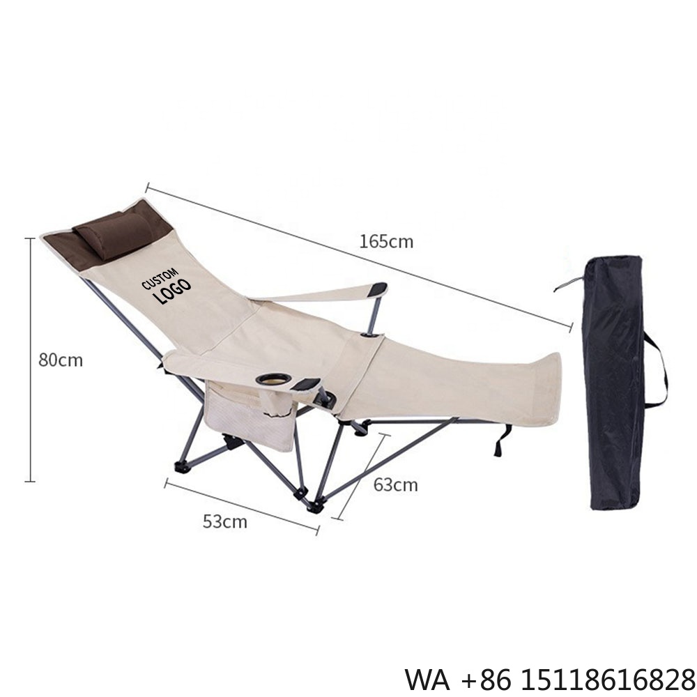 Outdoor Camping Furniture - Portable Folding Reclining Chair Lightweight Adjustable