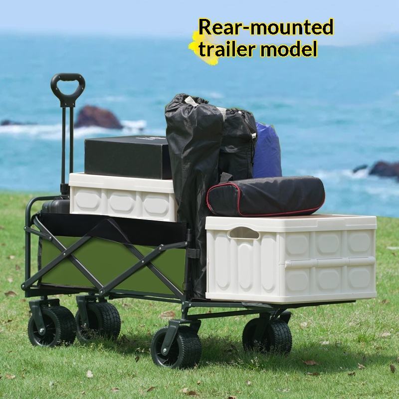 Outdoor Camping Folding Table - Factory Sale Four Wheel Platform Camping