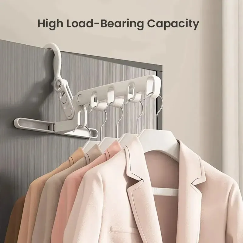 Camping Outdoor Clothing - 5-Hole Portable Clothes Hanger Foldable Travel