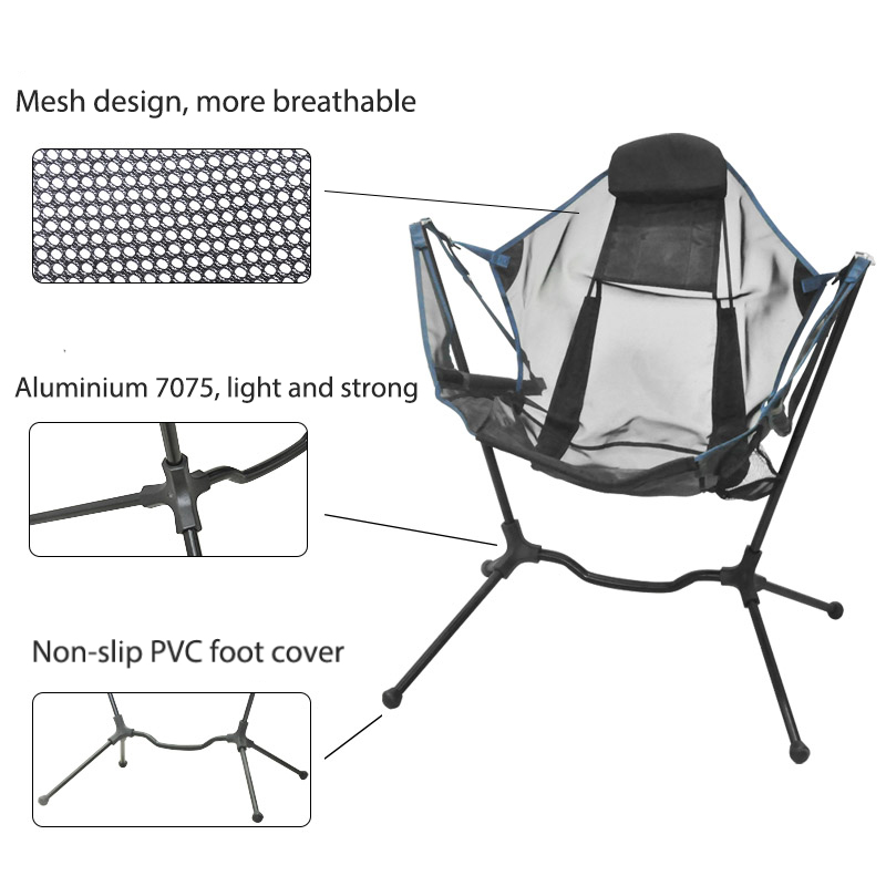 Custom Logo Outdoor Portable B - Outdoor Camping Rocking Chair review and price
