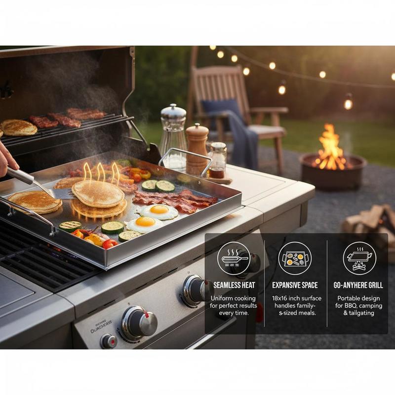 Universal Flat Top Griddle 18x - Outdoor Camping Essentials review and price