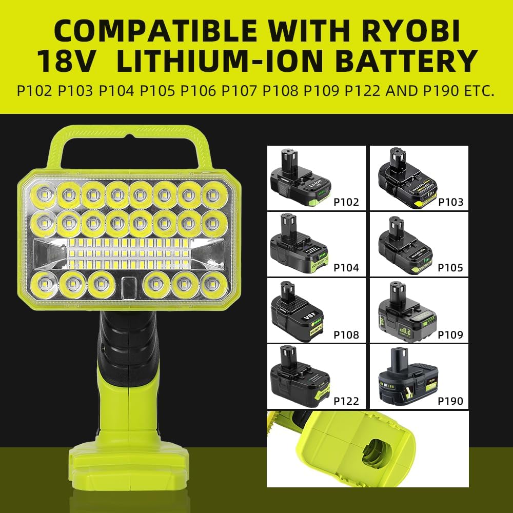 18W 2000LM Cordless LED Flashl - Outdoor Camping Jobs review and price