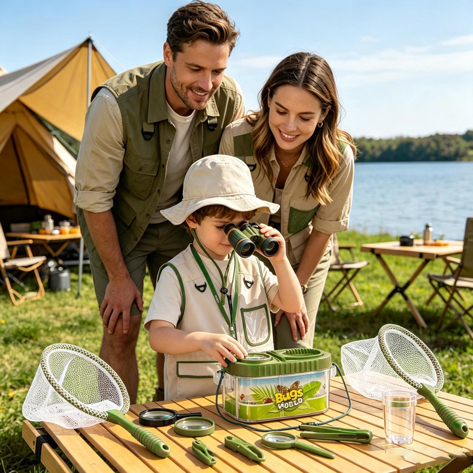 Kids Adventure Kit With Magnif - Outdoor Camping Kids Activities review and price