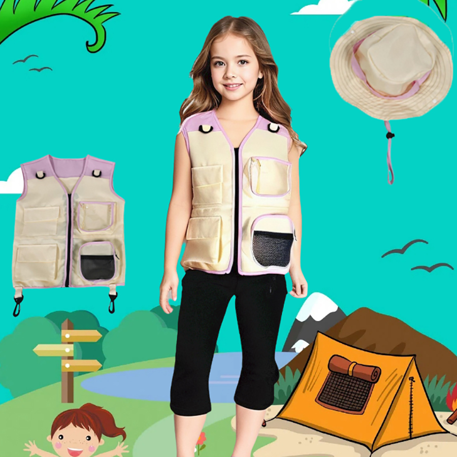 Children Explorer Vest Hat Sui - Outdoor Camping Kids Activities review and price