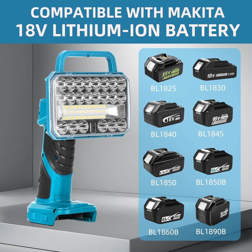 18W 2000LM Cordless LED Flashl - Outdoor Camping Jobs review and price