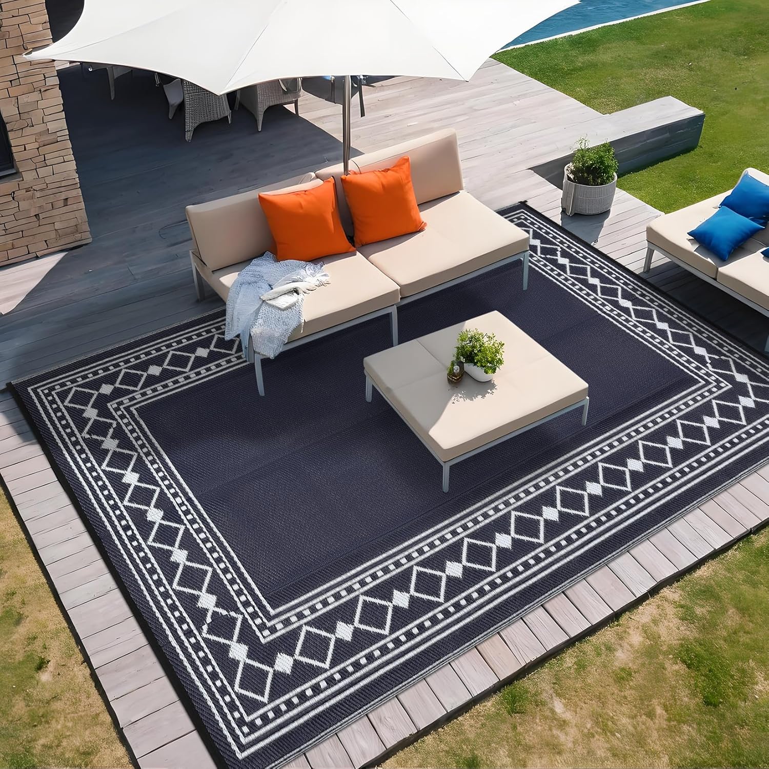 9x18 Outdoor Rug – Waterproof  - Outdoor Camping Rugs 9X18 review and price