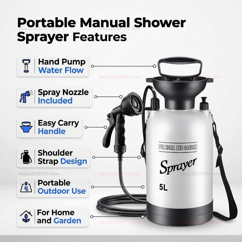 Portable Camping Shower 5L Man - Outdoor Camping Backpack review and price