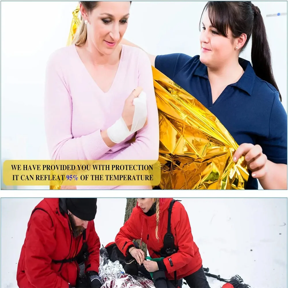 5Pcs Emergency Thermal Blanket - Outdoor Camping Rug Waterproof review and price