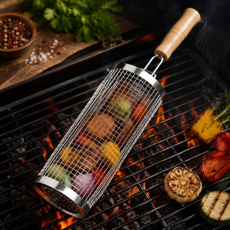 Round Barbecue Grill Basket Se - Outdoor Camping Essentials review and price