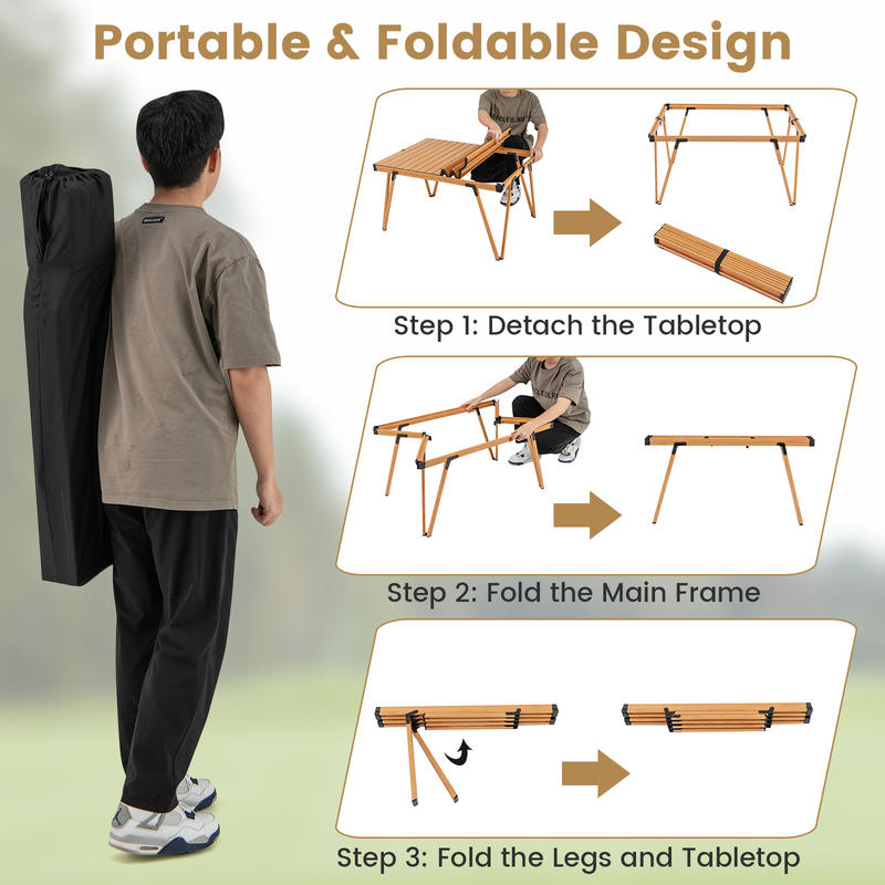 Single Folding Picnic Table 93 - Outdoor Camping Folding Table review and price